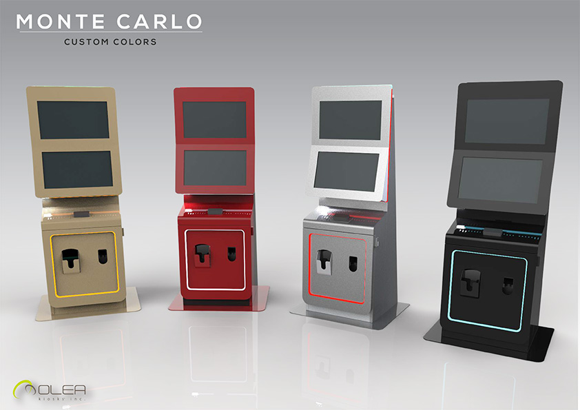 Olea Monte Carlo Casino Gaming Kiosks - Color Options