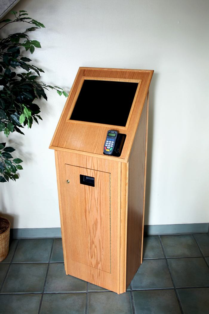 Oak Wood Kiosks | Customized Wood Kiosk | Olea Kiosks Inc.™