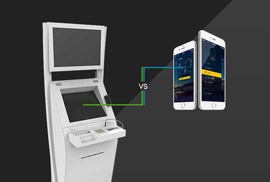 Interactive kiosks vs. mobile apps