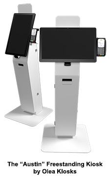 Austin Freestanding Kiosk by Olea Kiosks