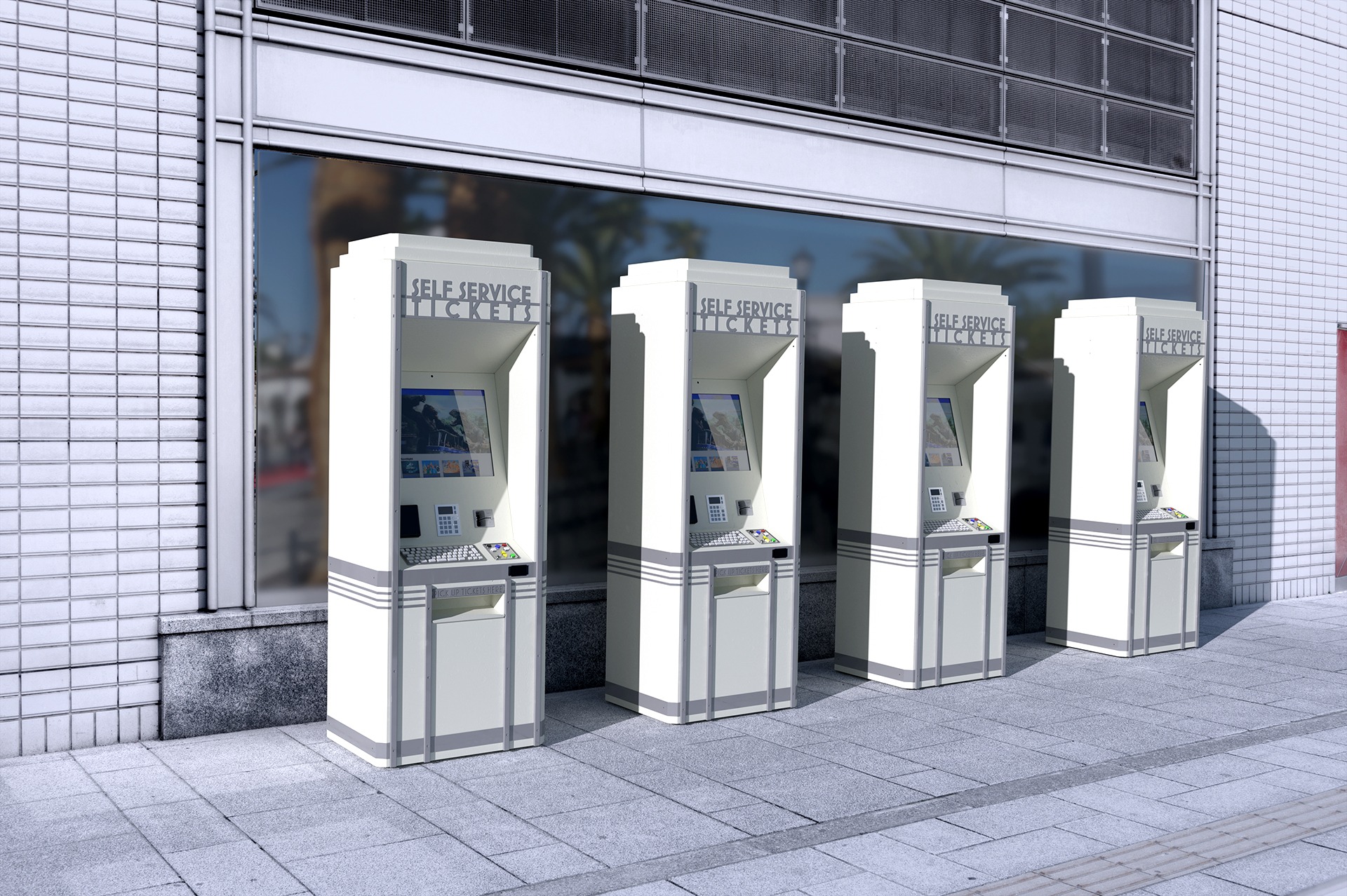 Self-Service Tickets Kiosk Mockup