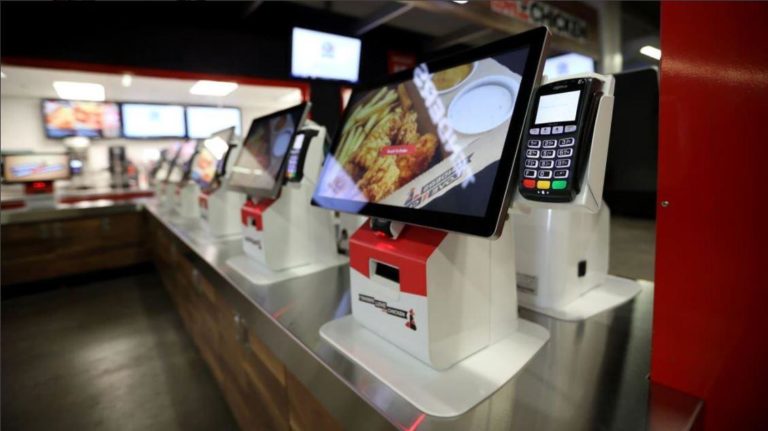 QSR Food Ordering Kiosk installed in fast food restaurant in Denver