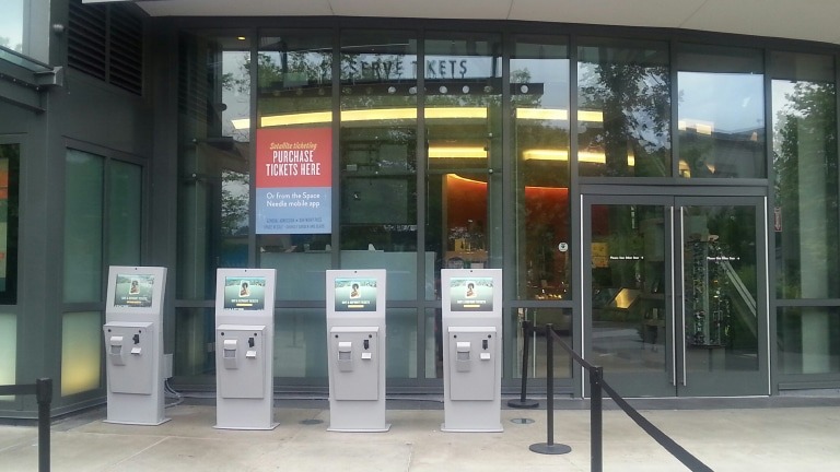 Outdoor Movie Theater Self-Service Ticket Kiosks