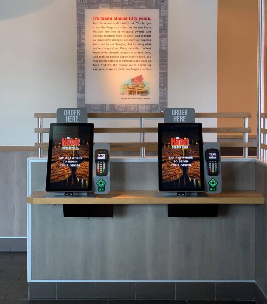 Food Order Kiosks at The Habit Burger