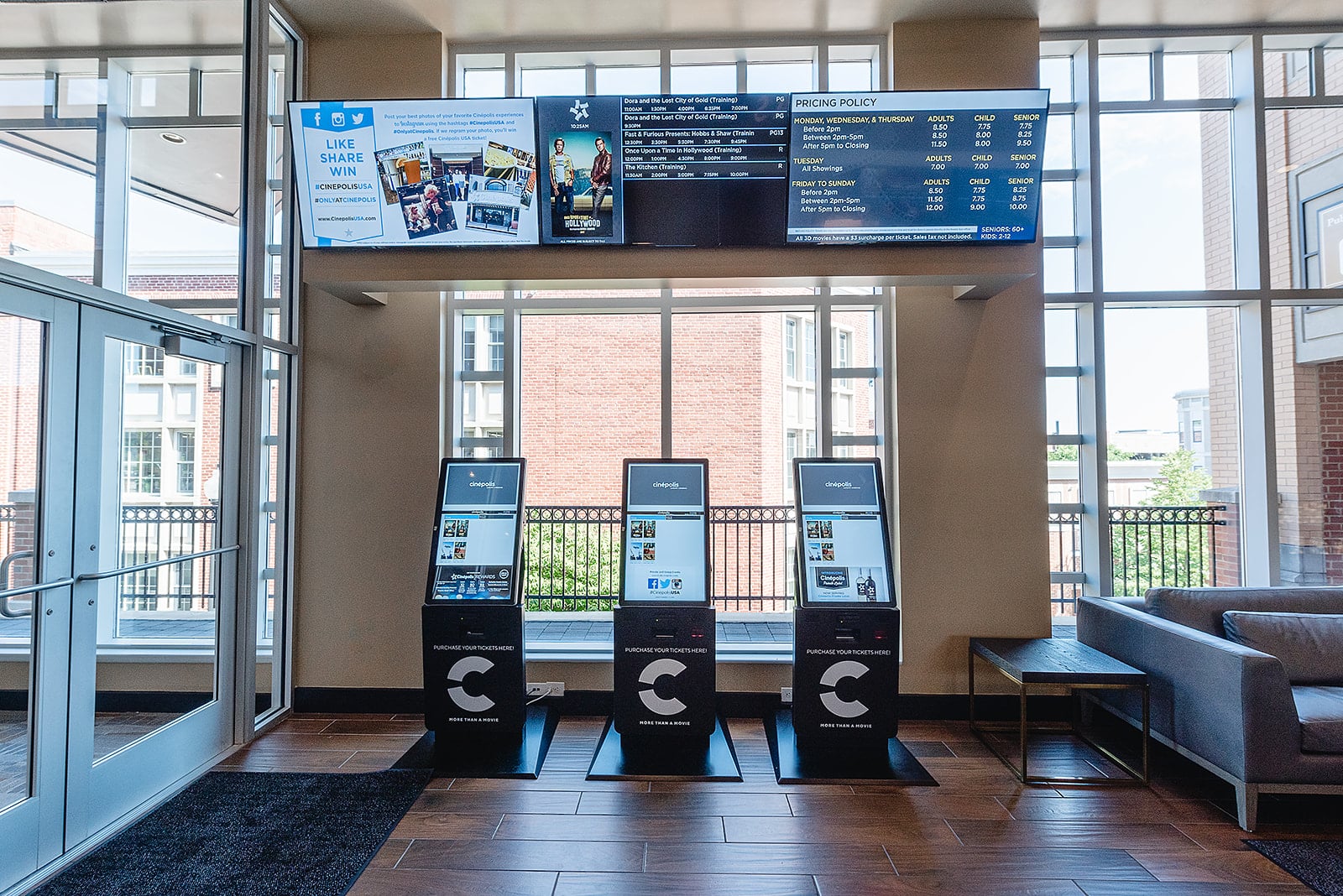Kiosks in a Cinepolis Theater