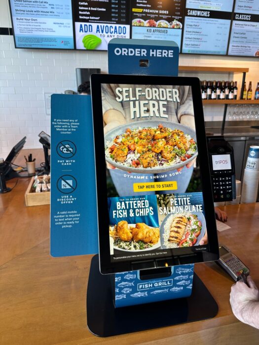 Self-Order Kiosks at California Fish Grill