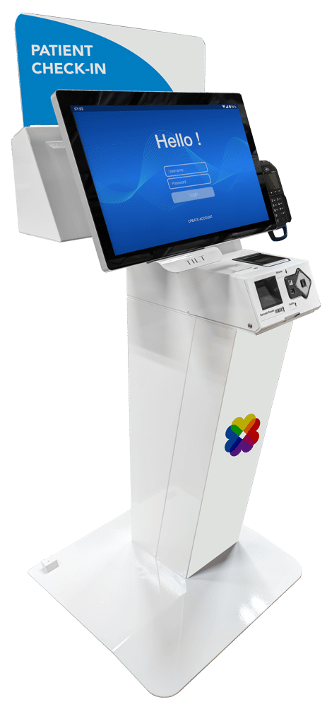 Olea Chicago Freestanding Kiosk Left Side View