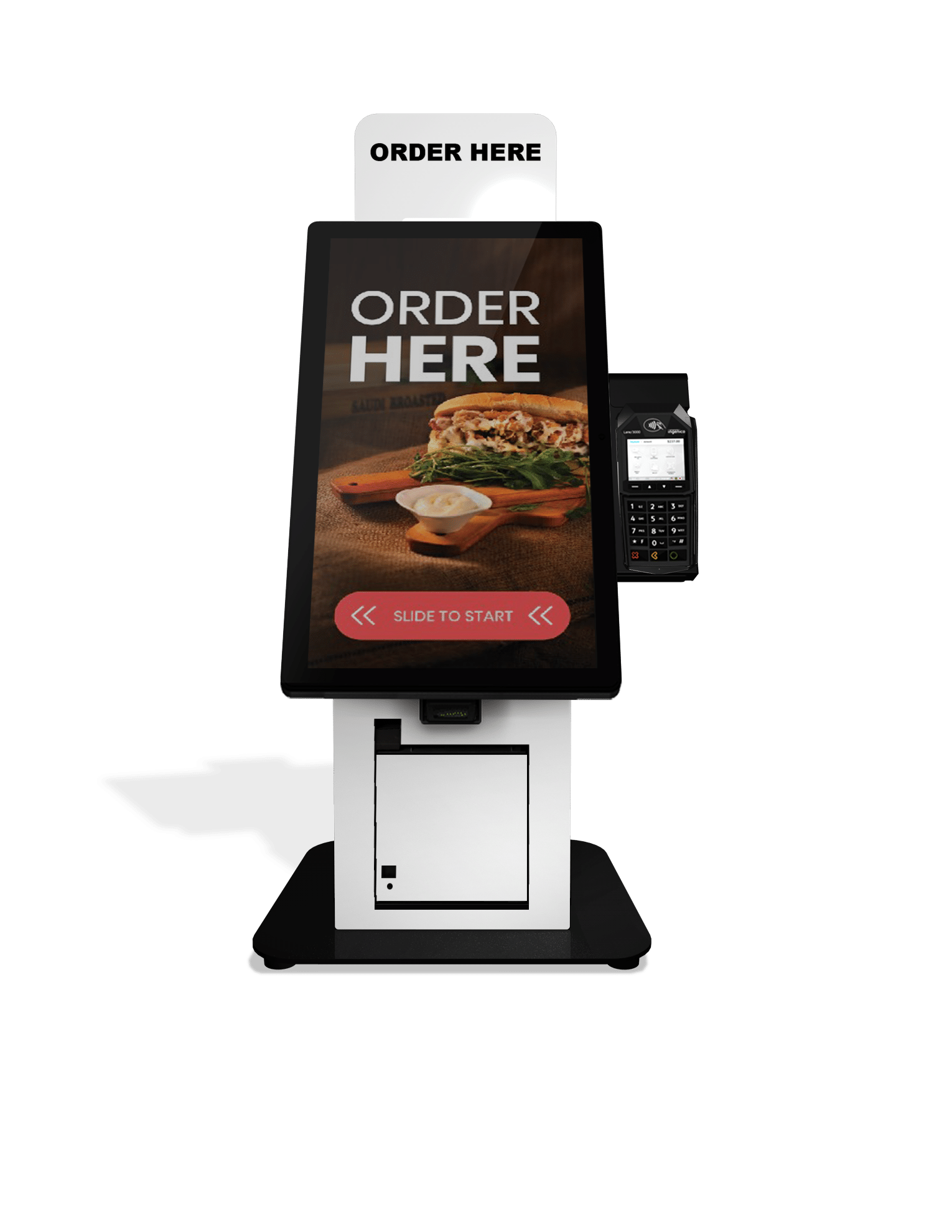 Santa Fe Self-Checkout Kiosk - Front Side White