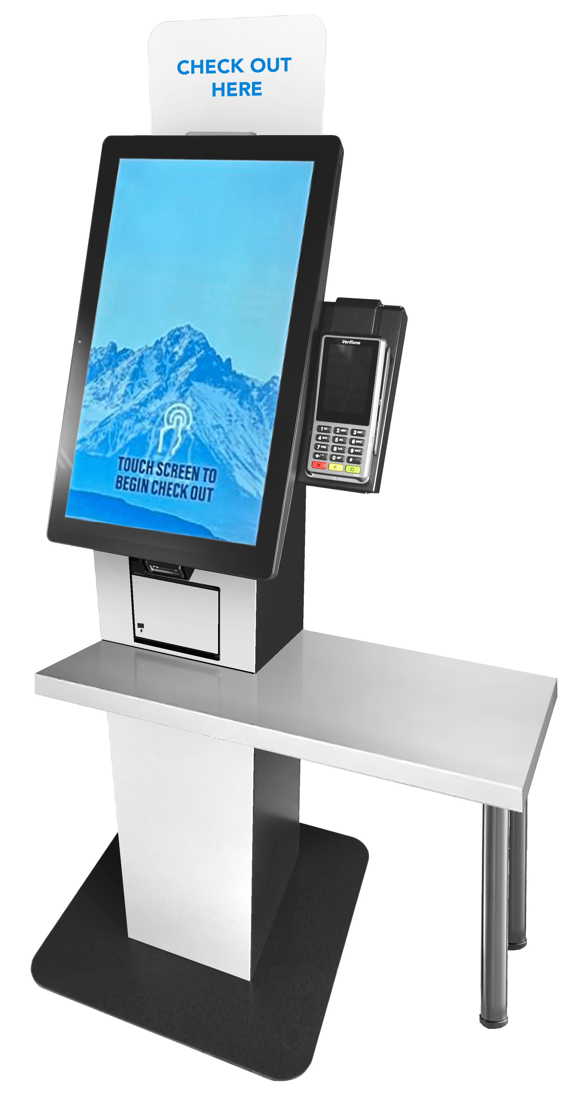 Santa Fe Self-Checkout Kiosk - FS Right White