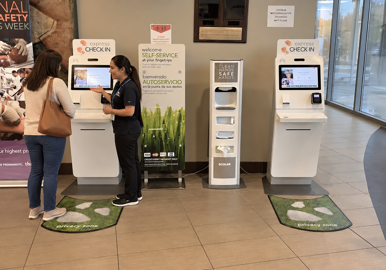 staff-assisted self-service model